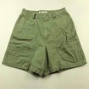 Vintage Columbia Women's Size 6 w25 Green High Rise Cargo Shorts